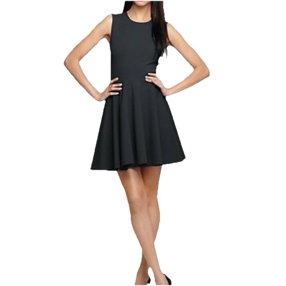 DVF Diane von Furstenberg JEANNIE Black Cocktail Dress Sz 4